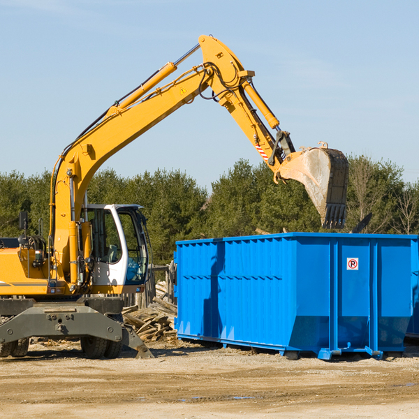 what size residential dumpster rentals are available in Browns Valley